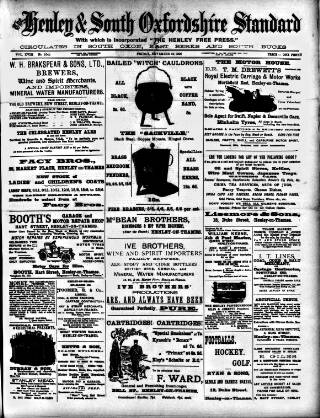 cover page of Henley & South Oxford Standard published on November 30, 1906