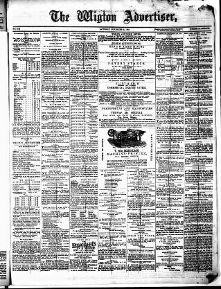 cover page of Wigton Advertiser published on November 30, 1872