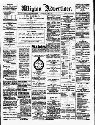cover page of Wigton Advertiser published on July 6, 1889
