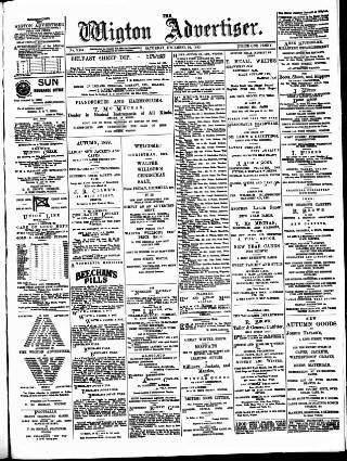 cover page of Wigton Advertiser published on December 30, 1899