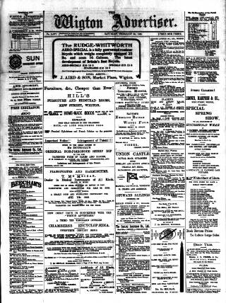 cover page of Wigton Advertiser published on February 28, 1903