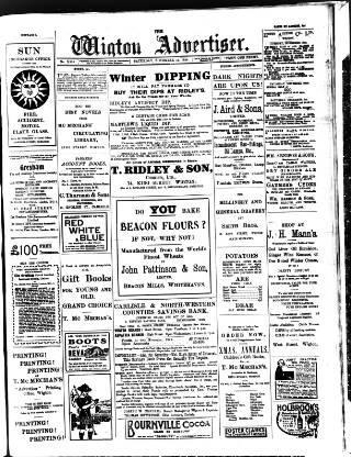 cover page of Wigton Advertiser published on November 15, 1924