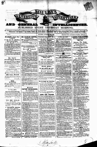 cover page of Soulby's Ulverston Advertiser and General Intelligencer published on November 30, 1848