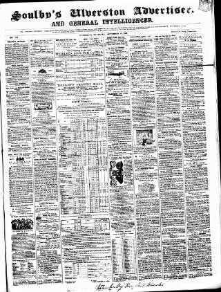 cover page of Soulby's Ulverston Advertiser and General Intelligencer published on September 18, 1862