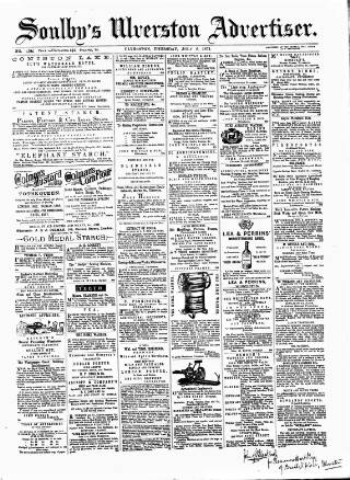 cover page of Soulby's Ulverston Advertiser and General Intelligencer published on July 6, 1871