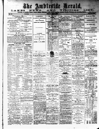 cover page of Lakes Herald published on July 6, 1883
