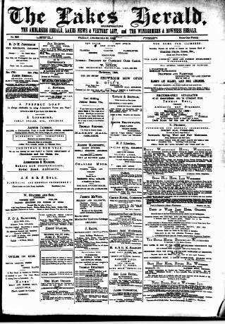 cover page of Lakes Herald published on December 30, 1898