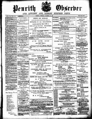 cover page of Penrith Observer published on November 30, 1897