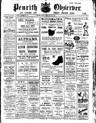cover page of Penrith Observer published on February 28, 1928