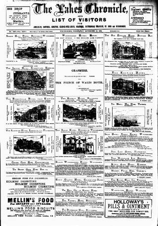 cover page of Lakes Chronicle and Reporter published on September 18, 1901