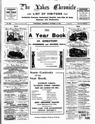 cover page of Lakes Chronicle and Reporter published on November 15, 1905