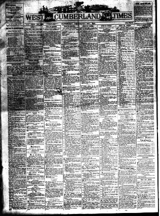 cover page of West Cumberland Times published on December 30, 1905