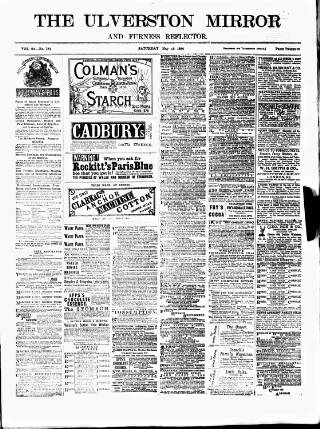 cover page of Ulverston Mirror and Furness Reflector published on May 29, 1880