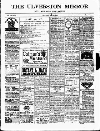 cover page of Ulverston Mirror and Furness Reflector published on December 30, 1882