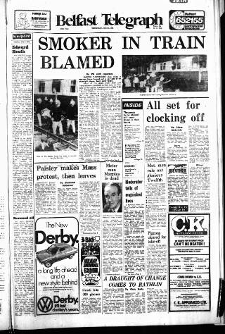 cover page of Belfast Telegraph published on July 6, 1978
