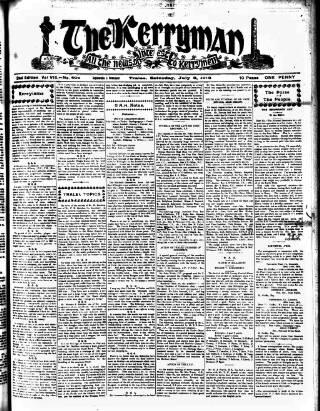 cover page of Kerryman published on July 6, 1912
