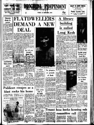 cover page of Drogheda Independent published on November 15, 1974