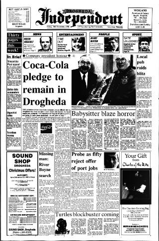 cover page of Drogheda Independent published on November 30, 1990