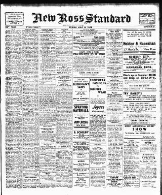 cover page of New Ross Standard published on July 6, 1945