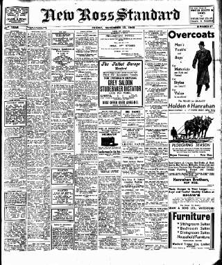 cover page of New Ross Standard published on November 15, 1946