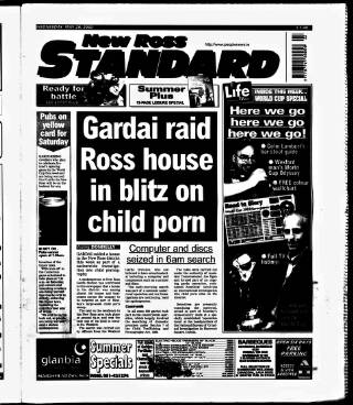 cover page of New Ross Standard published on May 29, 2002