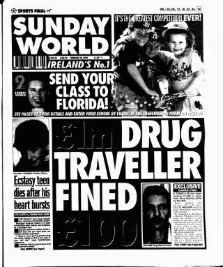 cover page of Sunday World (Dublin) published on February 28, 1999