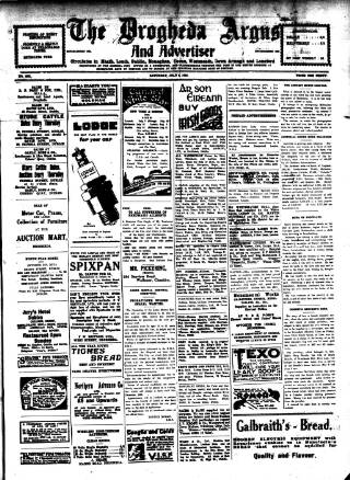 cover page of Drogheda Argus and Leinster Journal published on July 6, 1935