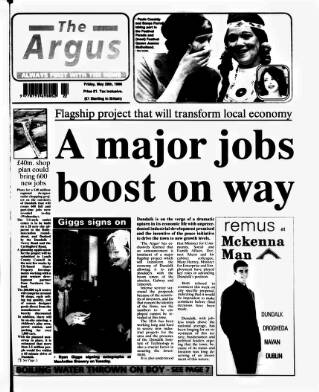 cover page of Drogheda Argus and Leinster Journal published on May 29, 1998