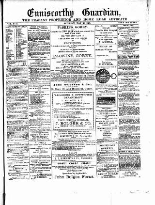 cover page of Enniscorthy Guardian published on May 29, 1897