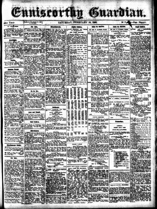 cover page of Enniscorthy Guardian published on February 28, 1903