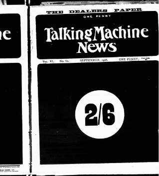 cover page of Talking Machine News published on September 1, 1908
