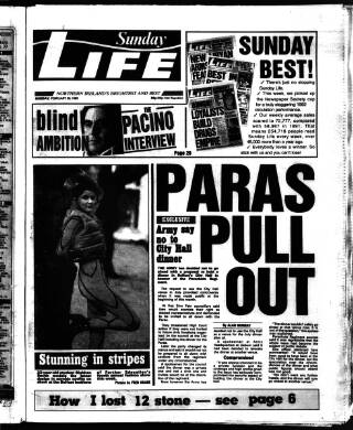 cover page of Sunday Life published on February 28, 1993