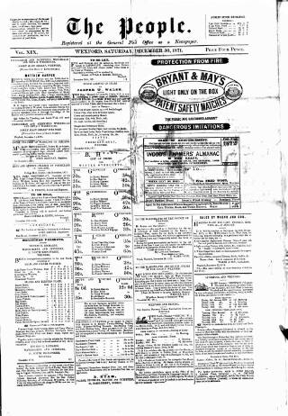cover page of Wexford People published on December 30, 1871