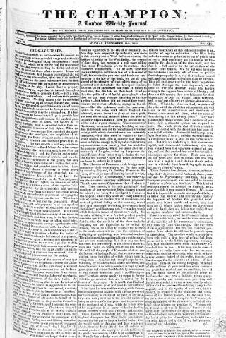 cover page of Champion (London) published on September 18, 1814