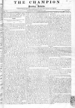 cover page of Champion (London) published on November 30, 1817