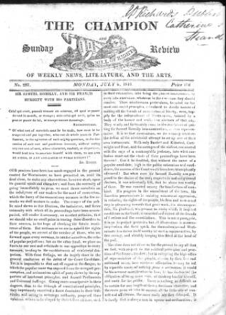 cover page of Champion (London) published on July 6, 1818