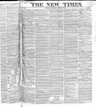 cover page of New Times (London) published on July 6, 1820