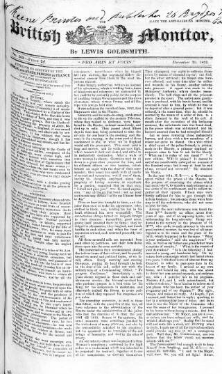 cover page of Anti-Gallican Monitor published on December 30, 1821