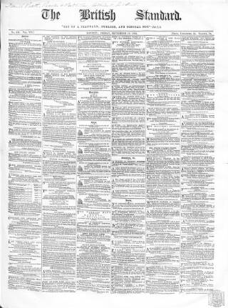 cover page of British Standard published on September 18, 1863