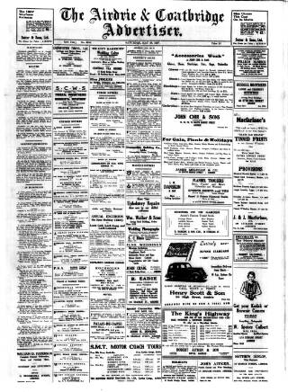 cover page of Airdrie & Coatbridge Advertiser published on May 29, 1937