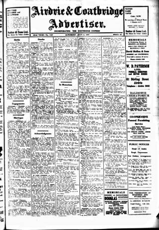 cover page of Airdrie & Coatbridge Advertiser published on July 6, 1957
