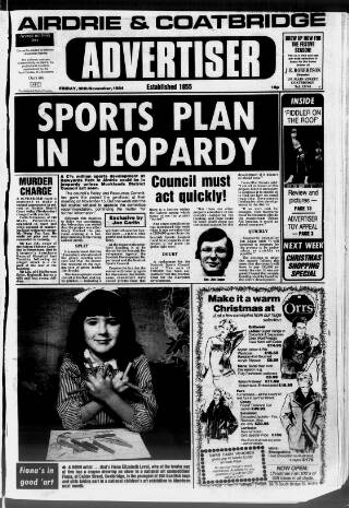 cover page of Airdrie & Coatbridge Advertiser published on November 30, 1984