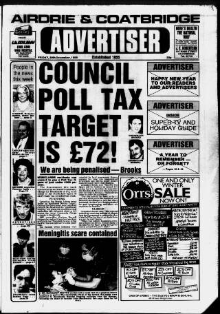 cover page of Airdrie & Coatbridge Advertiser published on December 30, 1988