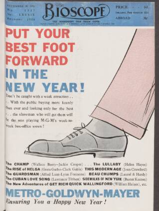 cover page of The Bioscope published on December 30, 1931