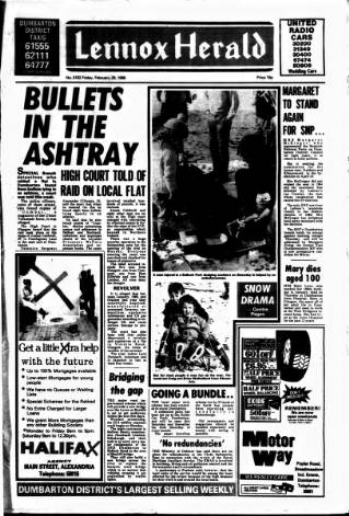 cover page of Lennox Herald published on February 28, 1986