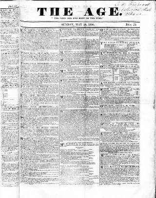 cover page of Age (London) published on May 29, 1836