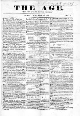 cover page of Age (London) published on November 15, 1840