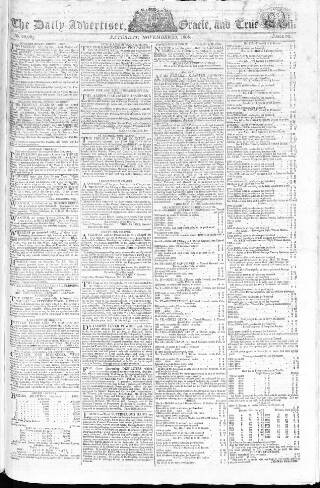 cover page of Oracle and the Daily Advertiser published on November 30, 1805
