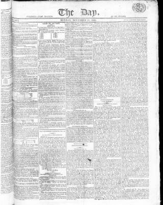 cover page of The Day published on November 27, 1809