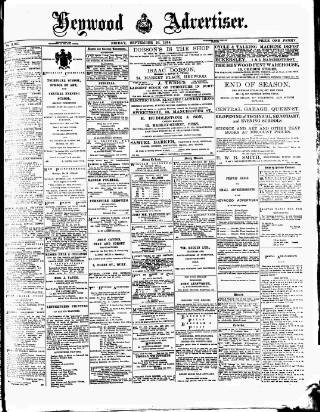 cover page of Heywood Advertiser published on September 18, 1914